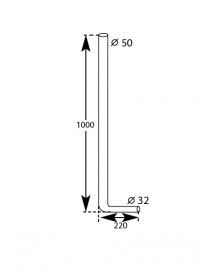 Tubo per cassetta a zaino d.50x32 mm.1000x220.