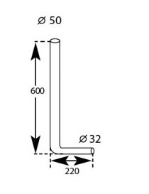 Tubo per cassetta a zaino d.50x32 mm.600x220.