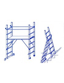 La scala che diventa ponteggio. Un'unica soluzione che permette di essere utilizzata come scala doppia o allungata oppure come p