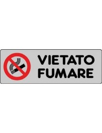 ETICHETTA ADESIVA "VIETATO FUMARE" cm 15x5