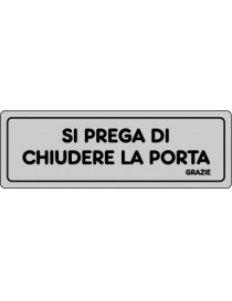 ETICHETTA ADESIVA "CHIUDERE PORTA" cm 15x5