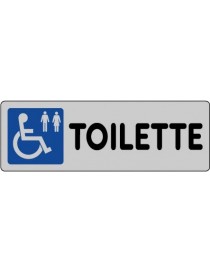 ETICHETTA ADESIVA "TOILETTE DISABILI" cm 15x5