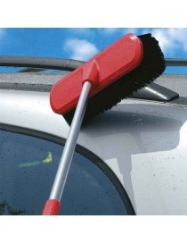 Idrospazzola in PVC da collegare al tubo dell'acqua per una perfetta pulizia di auto e camion. Le setole morbide non graffiano n